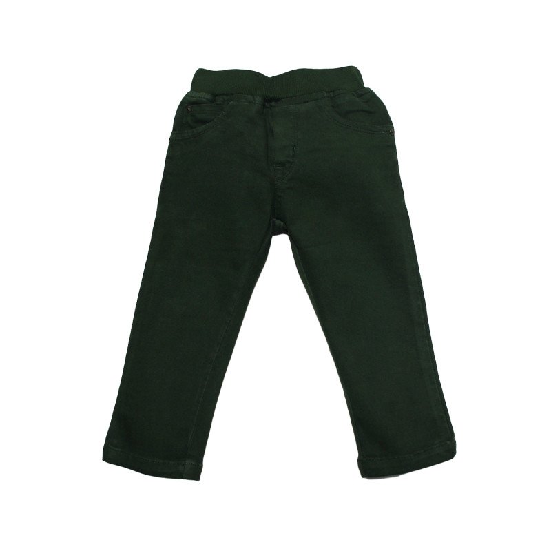 Kids Denims Regular Fit Olive Green Jeans