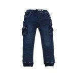 Kids Denim Stretchable Joggers Blue Color