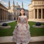 Peach Ruffle Gown