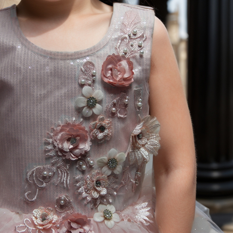 Peach Ruffle Gown