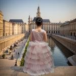 Peach Ruffle Gown