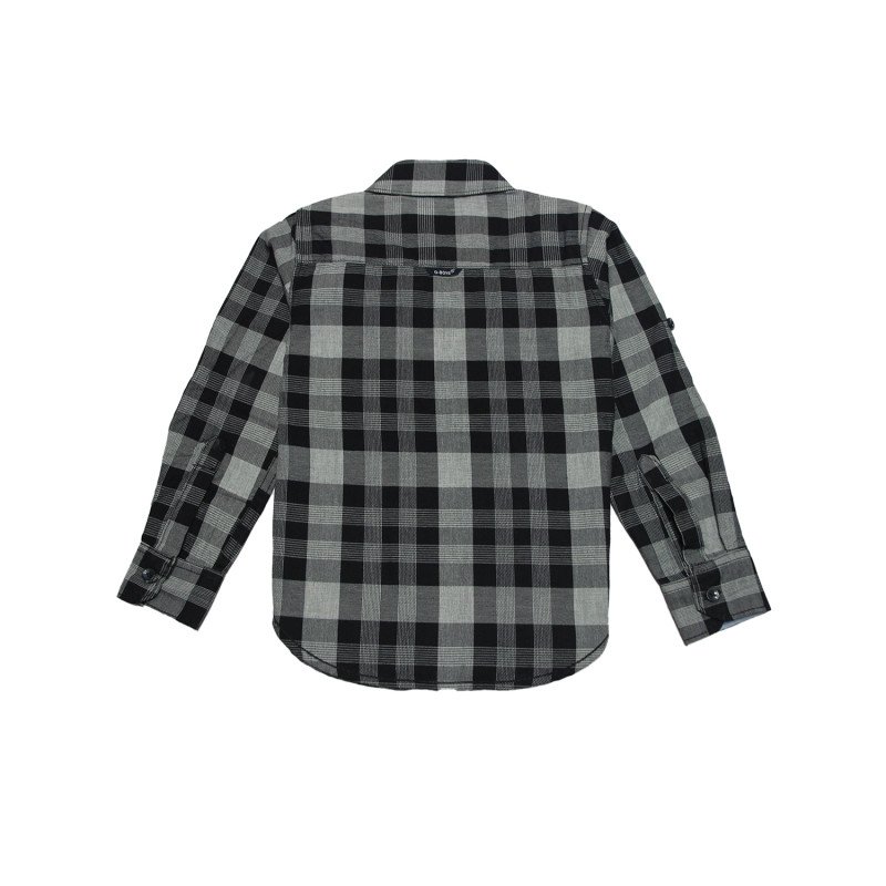 Cotton Full Sleeves Grey Checker Shirt