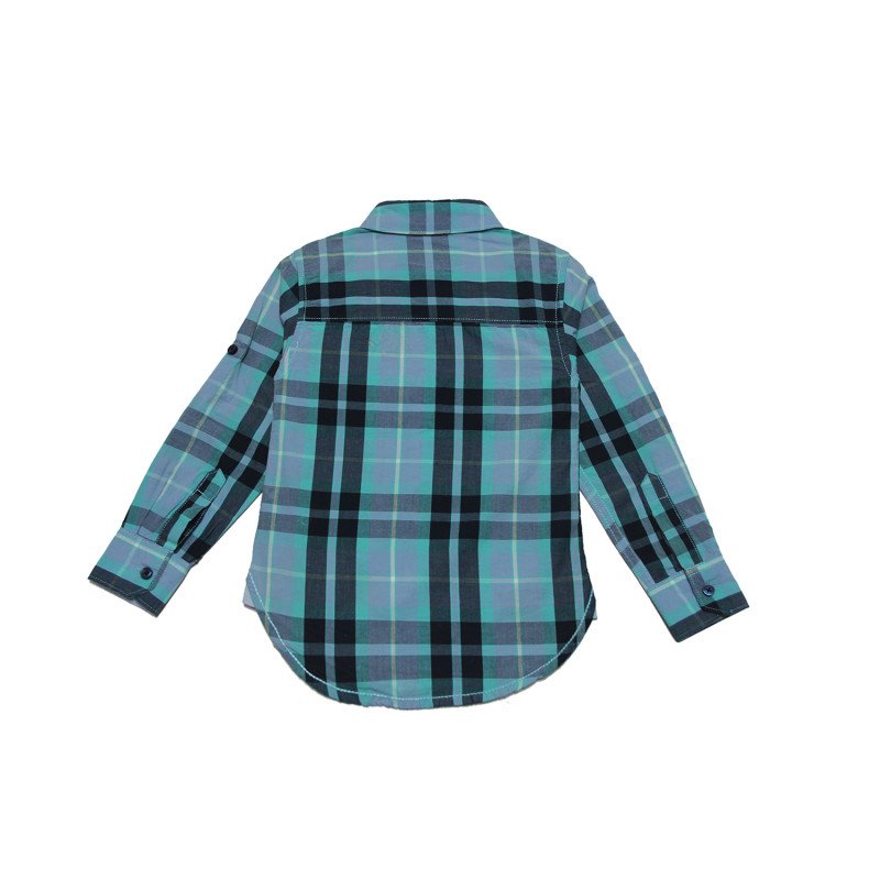 Cotton Full Sleeves Blue Checker Shirt