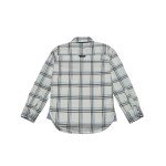 Cotton Full Sleeves White Checker Shirt