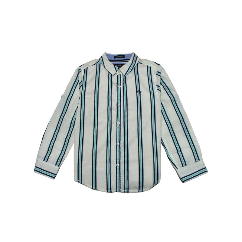 Cotton Full Sleeves Vertical Stripes Shirt - Multicolor