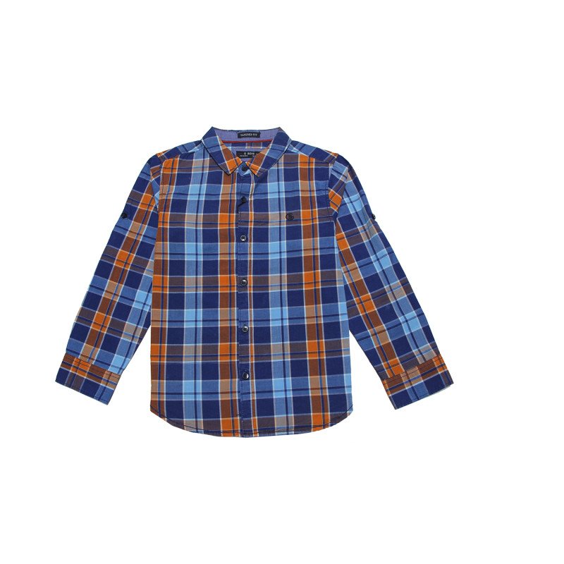 Cotton Full Sleeves Checker Shirt Multi Color