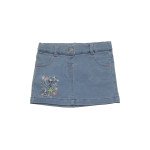 Toffy House Girls Denim Skirt with Embroidery Work- Blue Color