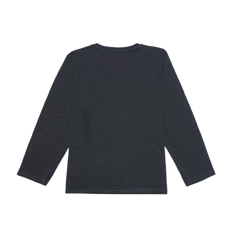 Doreme Cotton Full Sleeves Printed T-Shirt - Black