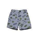 Boys Shorts Small Checker Printed Sky Blue Color
