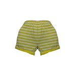 Kids Cotton Shorts Yellow and White Stripes