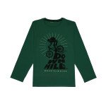 Doreme Cotton Full Sleeves T-Shirt Text Print - Green