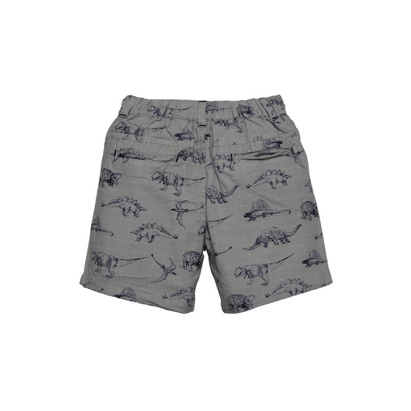 Kids Shorts Dinosaur Print Grey Color