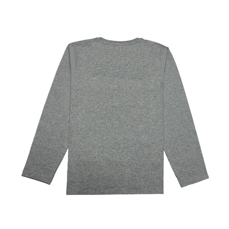 Doreme Cotton Printed Full Sleeves T-Shirt - Grey