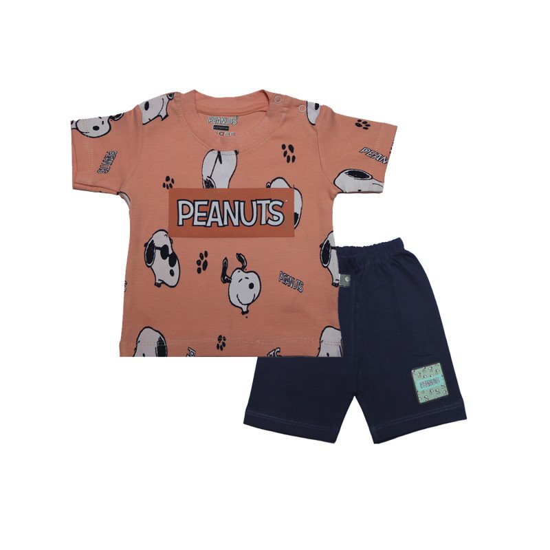 Tinyo Tshirt Short Set Peach