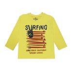 Txxi Junior Cotton Full Sleeves T-Shirt Text Printed  - Yellow