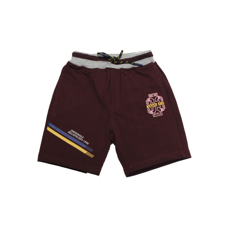 Boys Cotton Shorts Maroon