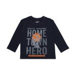 Txxi Junior Cotton Full Sleeves T-Shirt Text Printed  - Blue