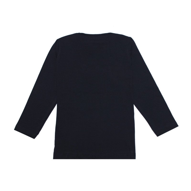 Doreme Cotton Full Sleeves T-Shirt Heart Print- Navy Blue Color