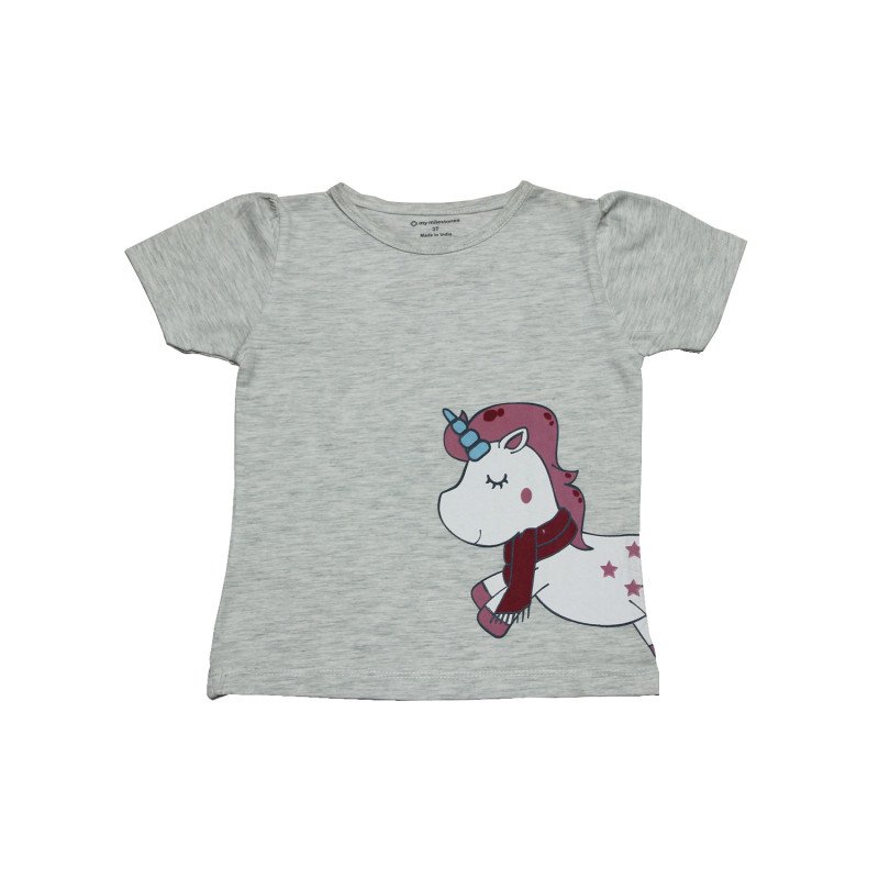 Girls Unicorn Printed Top and Shorts Set