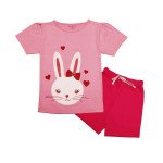Girls Printed Top and Shorts Set