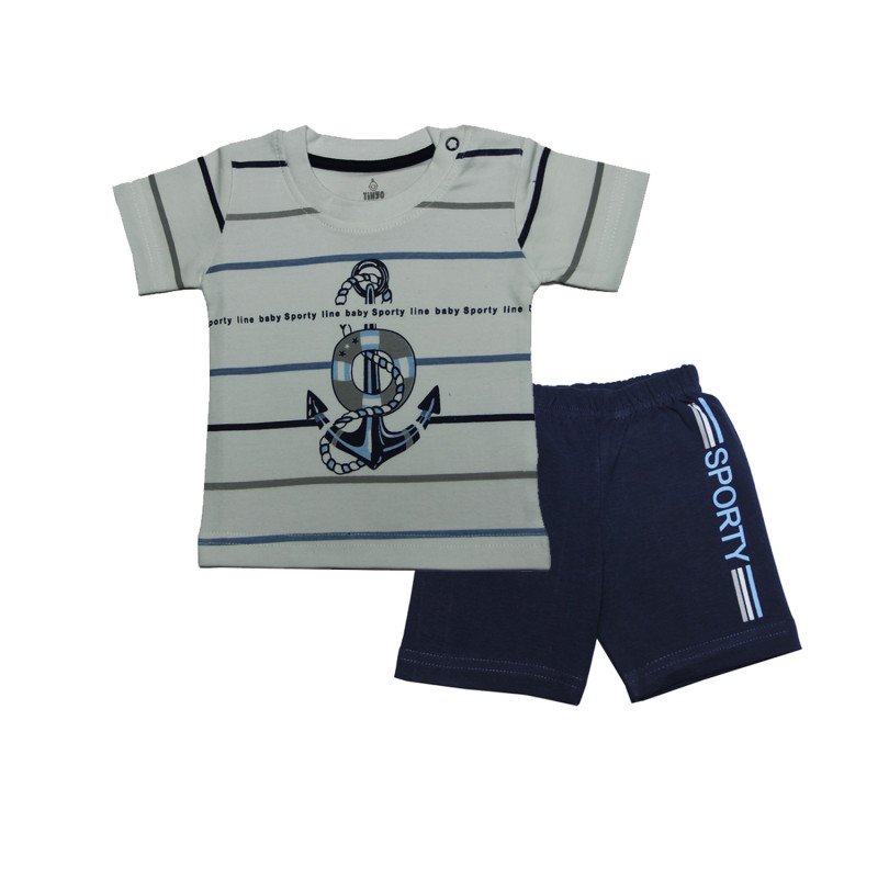 Tinyo Tshirt Short Set Off White