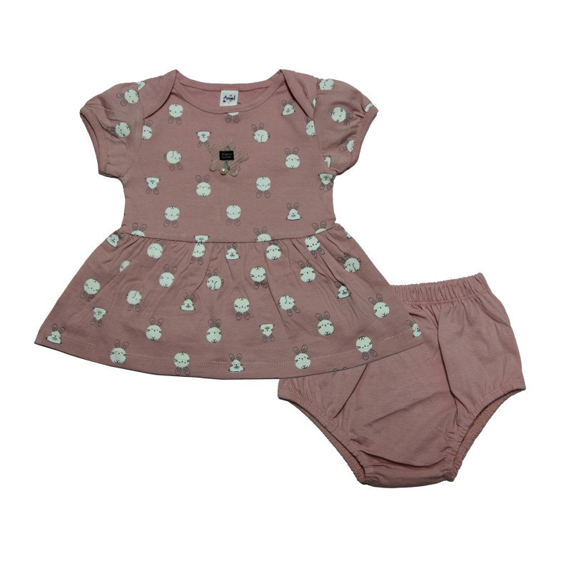 Angel Frock Set Peach