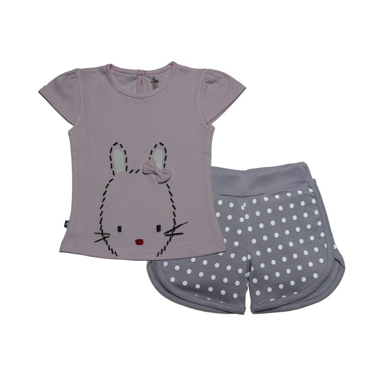 Tinyo Tshirt Short Set Pink