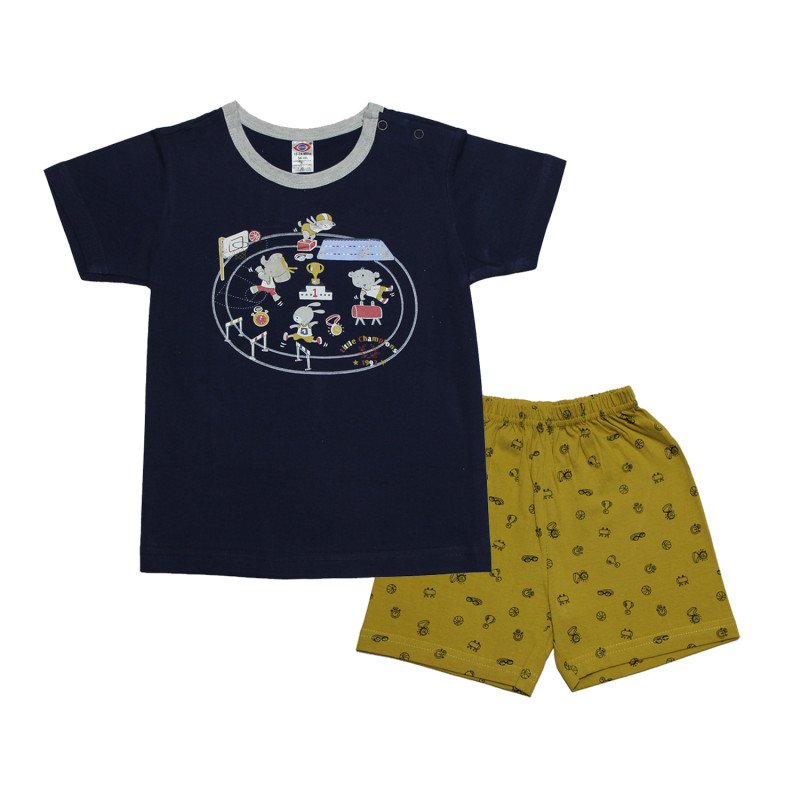 Tshirt short Set Black