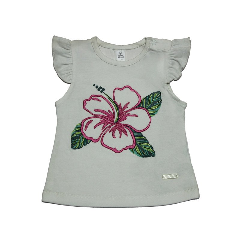 Top short Set White Floral