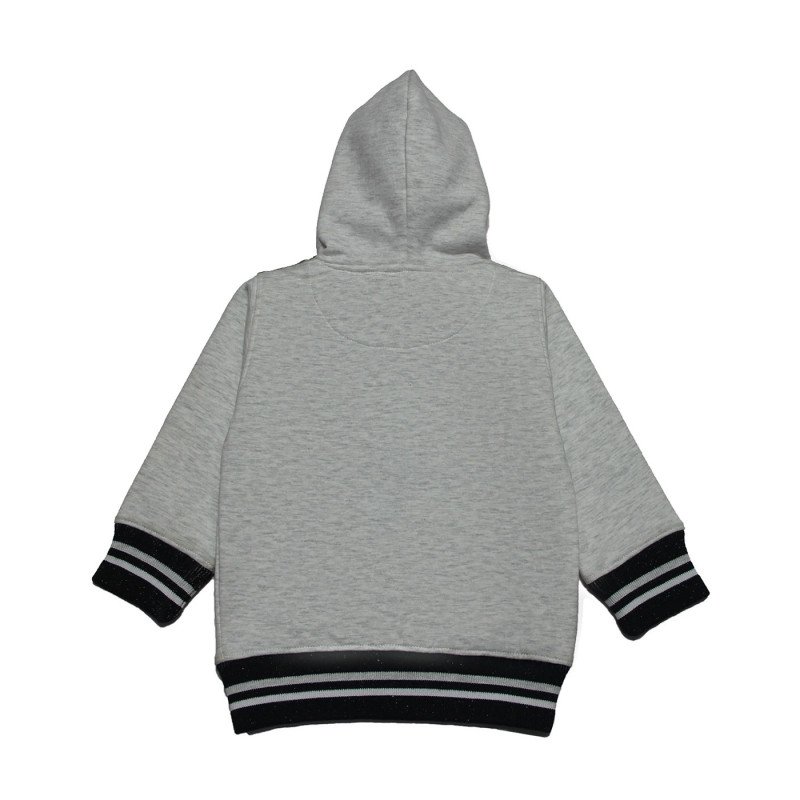 YelloMello Fleece Full Sleeves Hooded Winter Wear Suit- White & BlackColor