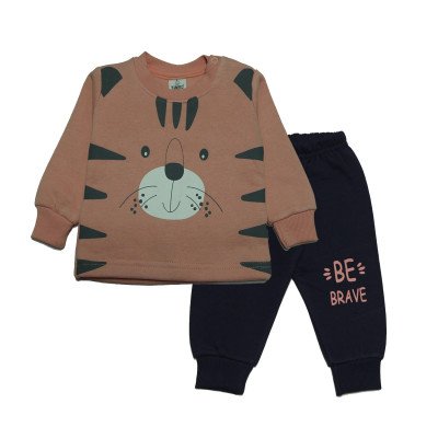 Fleece Full Sleeves Winter Wear Suit -Pink & Blue Color