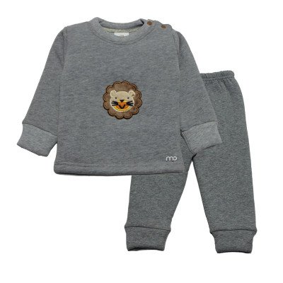 Fleece Full Sleeves Winter Wear Suit- Grey Color