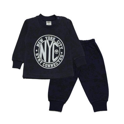 Fleece Full Sleeves Winter Wear Suit- Black Color
