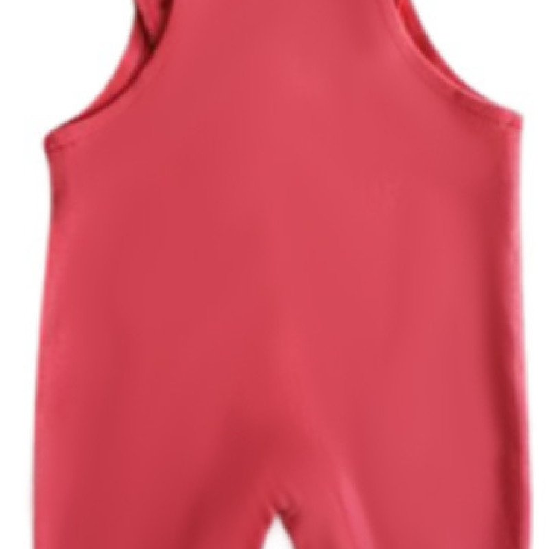 Candy House Full Sleeves Animal Printed Romper With Tee - Gajri Red