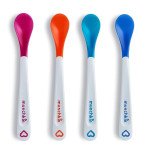 Munchkin White Hot Infant Safety Spoons (Multicolor, Pack of 4, Silicone)