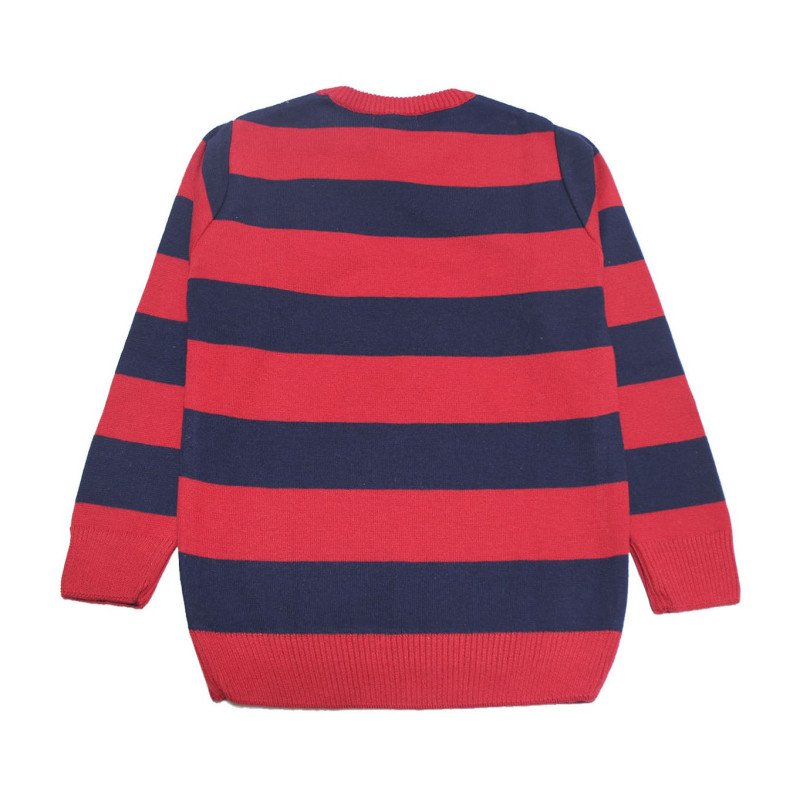 Boys' Red and Blue Stripes Sweater