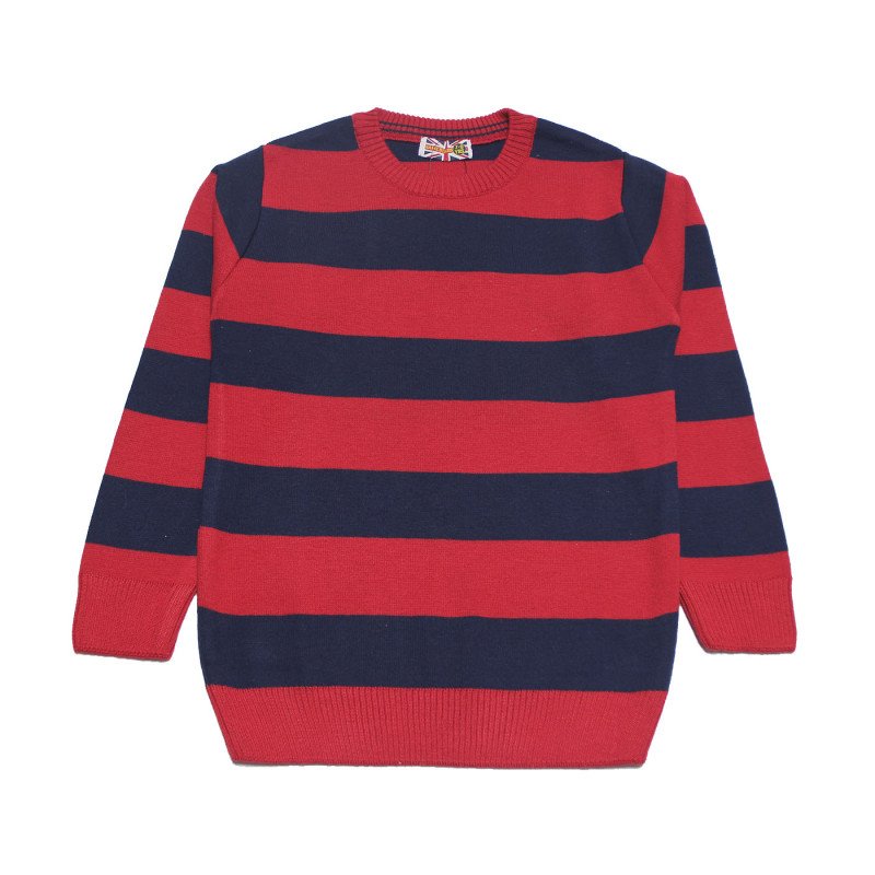 Boys' Red and Blue Stripes Sweater