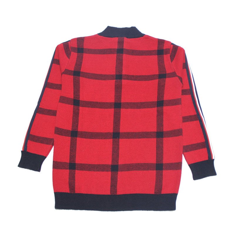 Boys' Sweater Checked - Red Color