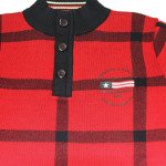 Boys' Sweater Checked - Red Color