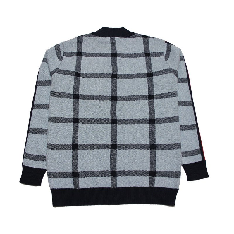 Boys' Sweater Checked - Grey Color
