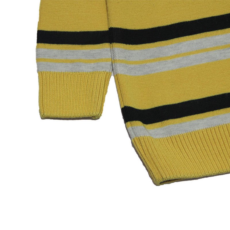 Boys' Stripes Sweater- Yellow Color