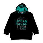 Boys' Fleece Hooded Sweatshirt- Black Color