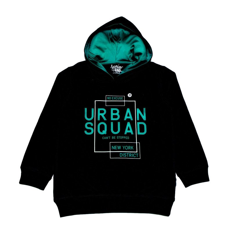 Boys' Fleece Hooded Sweatshirt- Black Color
