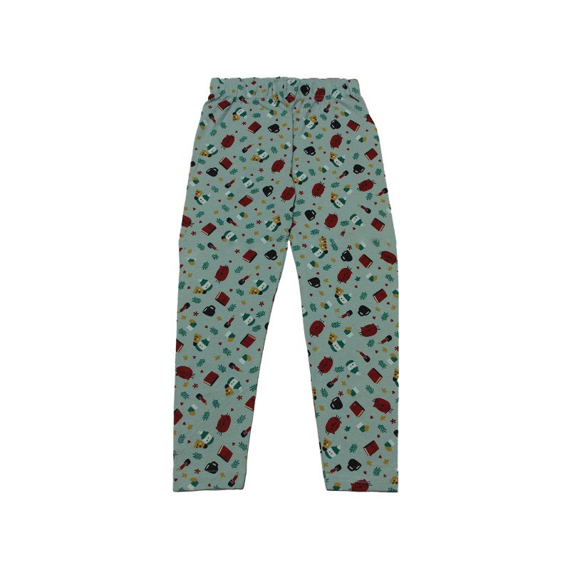 Printed Cotton Leggings Multi Color