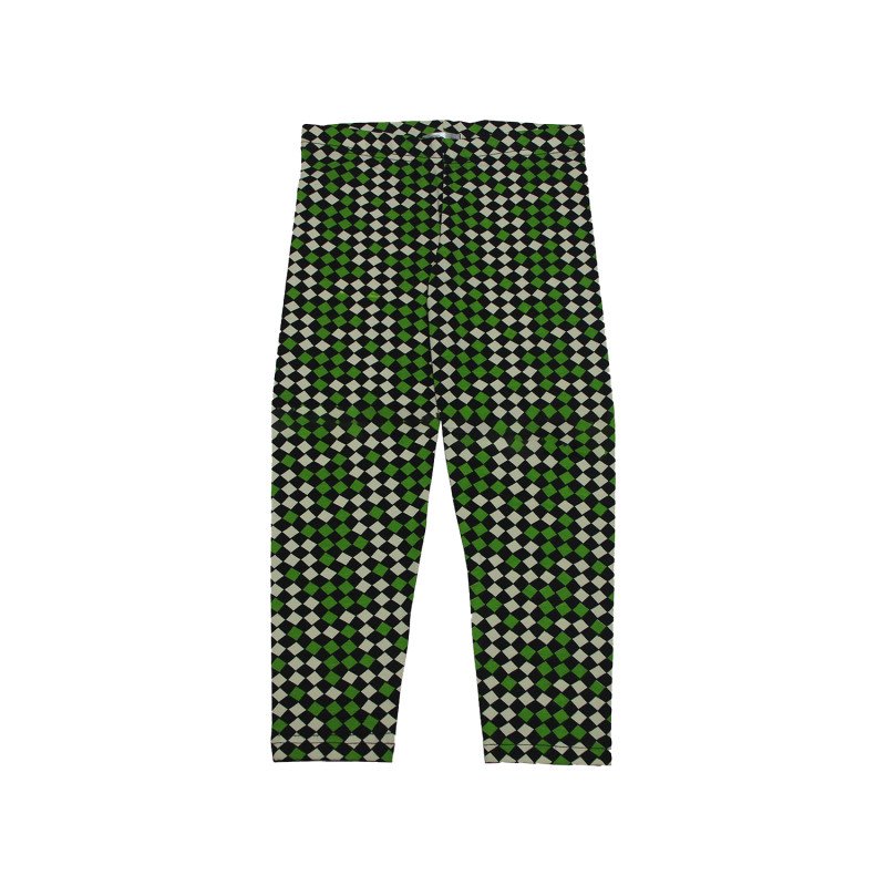 Printed Cotton Leggings Green Color