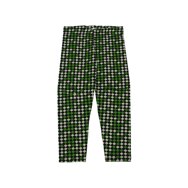Printed Cotton Leggings Green Color