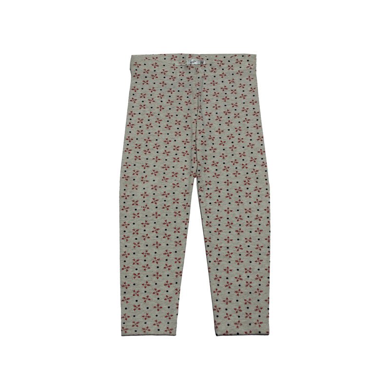 Printed Cotton Leggings Grey Color