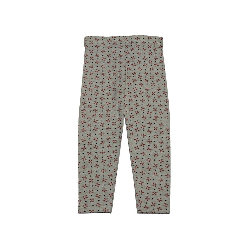 Printed Cotton Leggings Grey Color