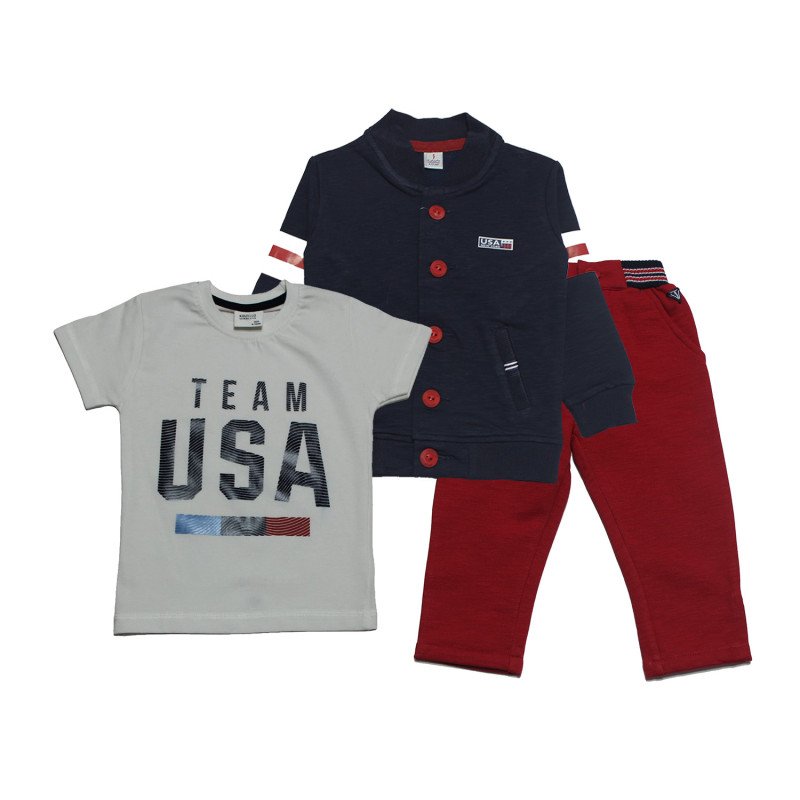 KIdzello Boys' 3-piece Sweater Pants Set