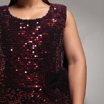 Maroon Sequins Frock
